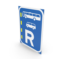 South African Sign Reserved Lane for Buses and Mini Buses PNG & PSD Images