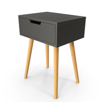 Bedside Table Black PNG & PSD Images