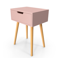 Bedside Table Pink PNG & PSD Images