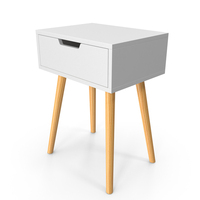 Bedside Table White PNG & PSD Images