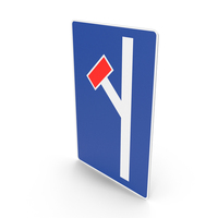 Spanish Sign Pre Signaling of a Dead End Roadway PNG & PSD Images