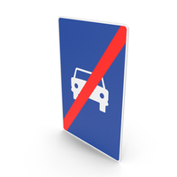 Spanish Sign End of Track Reserved for Cars PNG & PSD Images