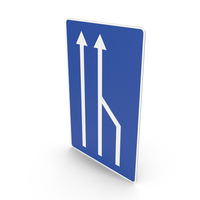 Spanish Sign End of a Traffic Lane PNG & PSD Images