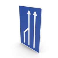 Spanish Sign End of a Traffic Lane PNG & PSD Images