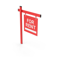 Red Real Estate Signboard For Rent PNG & PSD Images