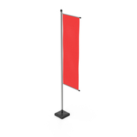 Red Flagpole Banner PNG & PSD Images