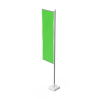 Green Flagpole Banner PNG & PSD Images
