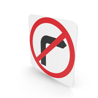 Australian Sign No Right Turn PNG & PSD Images