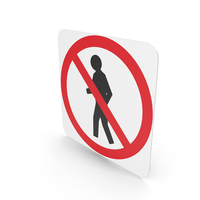 Australian Sign No Pedestrians PNG & PSD Images