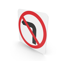 Australian Sign No Left Turn PNG & PSD Images