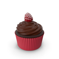 Raspberry Chocolate Cupcake PNG & PSD Images