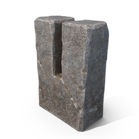 Stone Letter U PNG & PSD Images