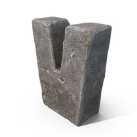 Stone Letter V PNG & PSD Images