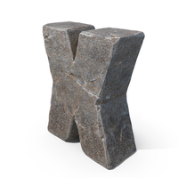 Stone Letter X PNG & PSD Images