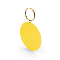 Gold Keychain And Round Tag PNG & PSD Images