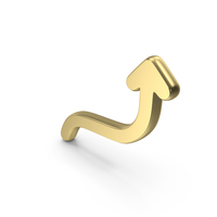 Curved Up Arrow Symbol PNG & PSD Images