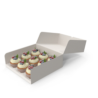 Cupcakes In A Box Package PNG & PSD Images