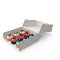 Cupcakes In A Package Box PNG & PSD Images