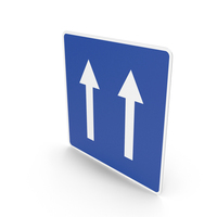 Spanish Two Lanes Sign PNG & PSD Images