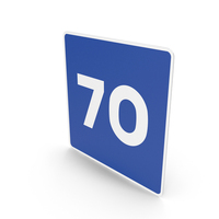 Spanish Sign Recommended Maximum Speed 70 PNG & PSD Images