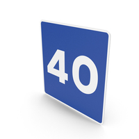 Spanish Sign Recommended Maximum Speed 40 PNG & PSD Images