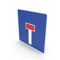 Spanish Sign Pre Signaling of a Dead End Roadway PNG & PSD Images