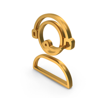 Customer Support Head Set Icon Gold PNG & PSD Images