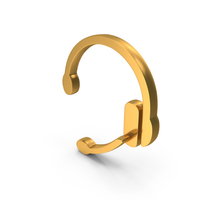 Gold Customer Support Headset Icon PNG & PSD Images