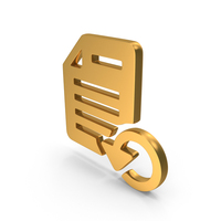 Gold File Refresh Icon PNG & PSD Images