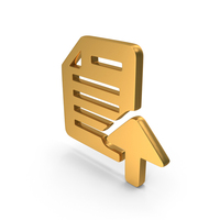 File Upload Document Icon Gold PNG & PSD Images