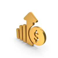Gold Dollar Profit Icon PNG & PSD Images