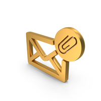 Mail Attach File Icon Gold PNG & PSD Images