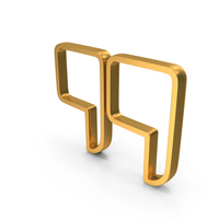 Out Line Quotes Inverted Commas Icon Gold PNG & PSD Images