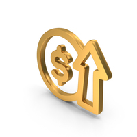 Dollar Profit Icon Gold PNG & PSD Images