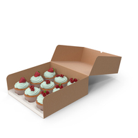 Cupcakes In A Package Box PNG & PSD Images