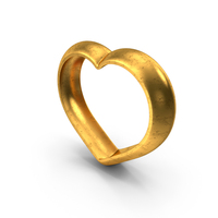 Heart Shaped Gold Ring PNG & PSD Images