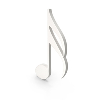Porcelain Sixteenth Music Note Symbol PNG & PSD Images
