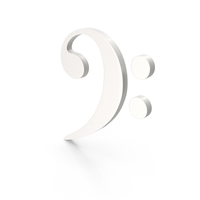 Music Bass Clef Porcelain PNG & PSD Images