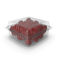Plastic Box With Raspberries PNG & PSD Images