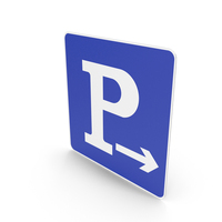 Chinese Sign Parking Place On Right PNG & PSD Images