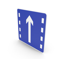 Chinese Sign Lane For Proceed Straight PNG & PSD Images