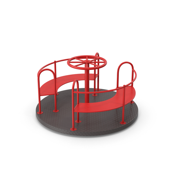 Playground Merry Go Roundabout Red PNG & PSD Images