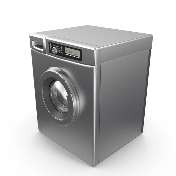 Front Loader Washing Machine Stainless Steel PNG & PSD Images