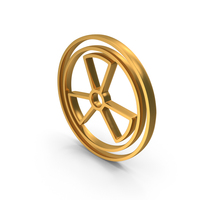Gold Radiation Warning Icon PNG & PSD Images