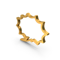 Speech Bubble Icon Gold PNG & PSD Images
