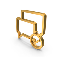 Verified Communication Bubble Chat Icon Gold PNG & PSD Images
