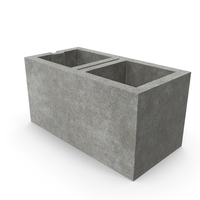 Cinder Block Sash Corner 16x8 PNG & PSD Images