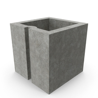 Cinder Block Sash Corner Half PNG & PSD Images