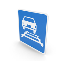 Japanese Driving On Tramline Permitted Sign PNG & PSD Images