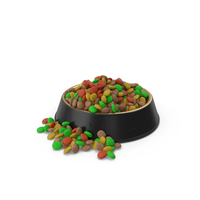 Pet Food Bowl Metal Plastic With Food PNG & PSD Images